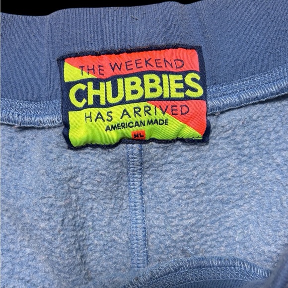 Blue Cut off Sweat Shorts - Picture 7 of 7